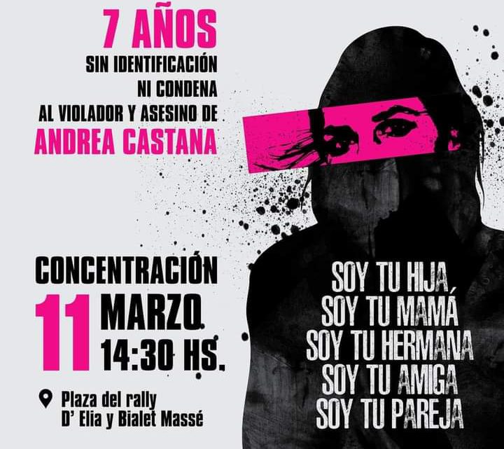 Tras siete años del crimen de Andrea Castana, familia y amigos volverán a marchar para pedir justicia Tras siete años del crimen de Andrea Castana, familia y amigos volverán a marchar para pedir justicia