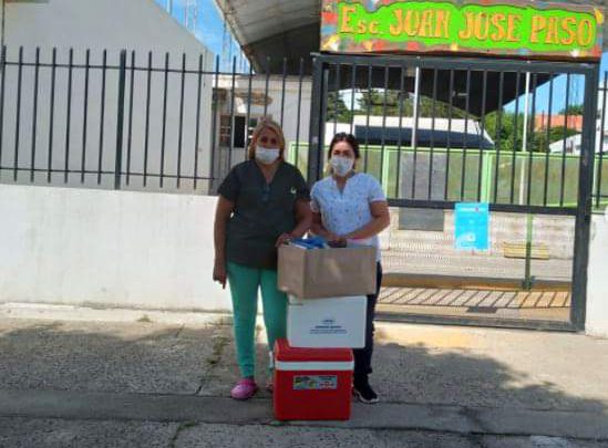 San Antonio comenzó la campaña de vacunación en los centros educativos