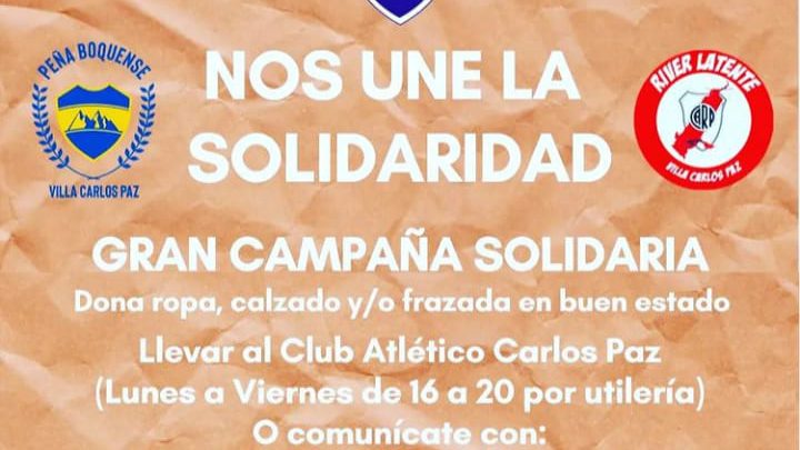 La Peña Boquense y la Agrupación River Latente se unen para juntar abrigos