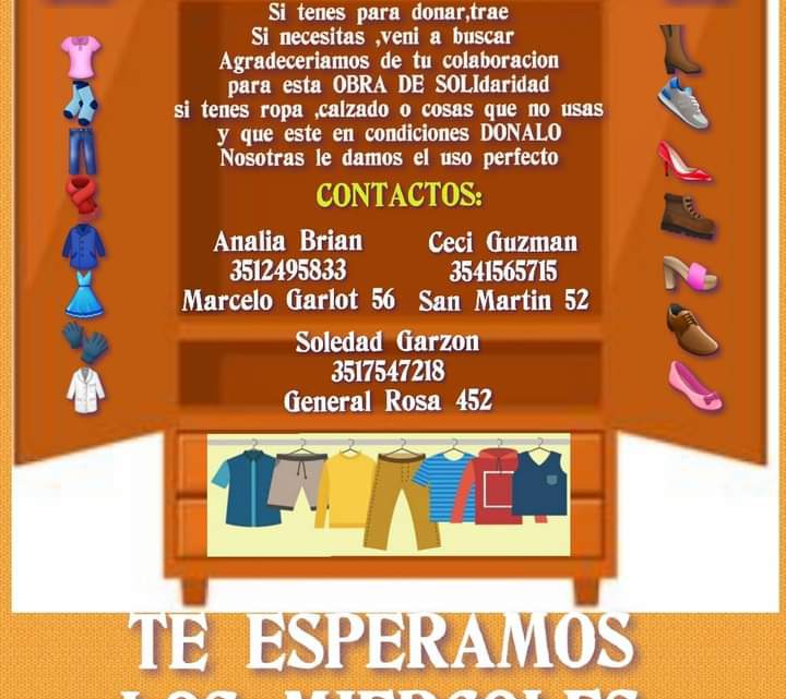 “Roperito Comunitario”, una iniciativo de los vecinos de Malagueño para los que más lo necesitan “Roperito Comunitario”, una iniciativo de los vecinos de Malagueño para los que más lo necesitan